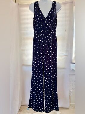 The Moon navy polka dot jumpsuit